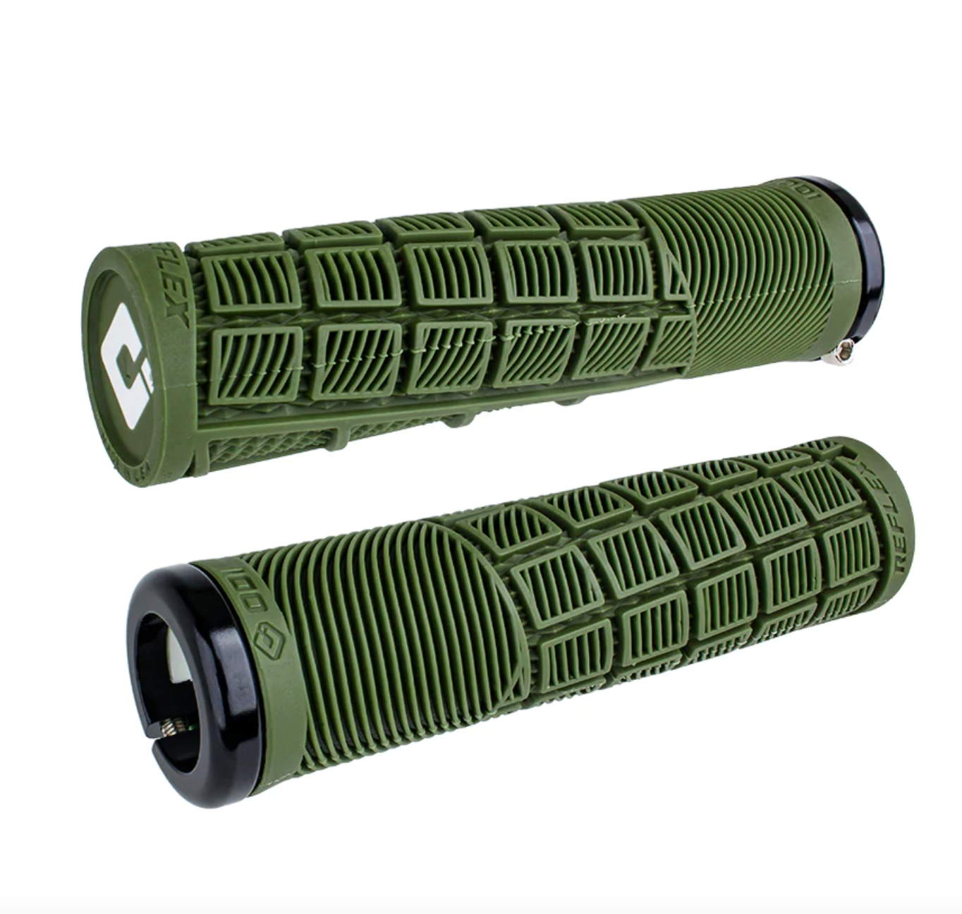 Reflex, v2.1 Lock-On ,MTB, Closed End ,135mm, Wht/Army Green